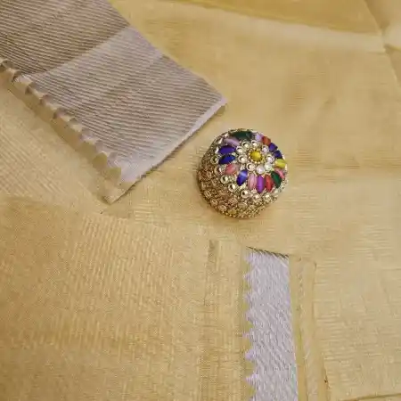 Light Mustard Mangalagiri Handloom Silk Cotton Blend 150k Border Saree