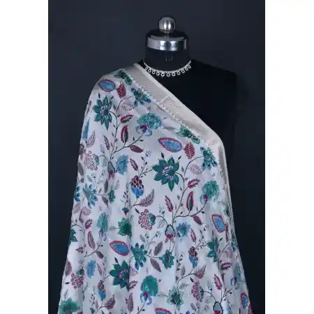 Mangalagiri Cotton Silk Blend Screen Print Dupatta