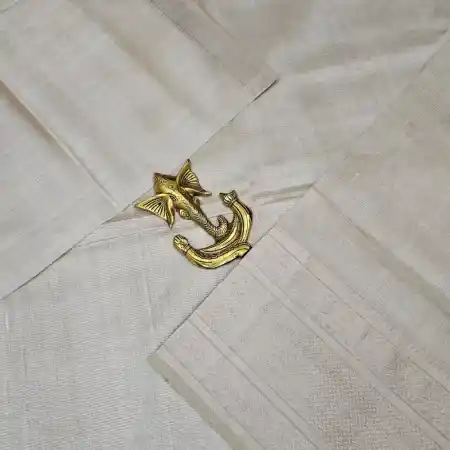 Baige Mangalagiri HandLoom Pure Silk Cotton Blend 300k Border Saree